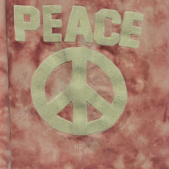 DAVI & DANI Tie-Dye Jacket with Embellished Peace Sign - Peach - Picture 6 of 6
